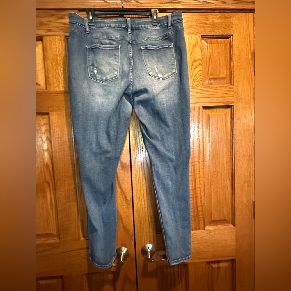 KanCan Women's Ripped Skinny Jeans - Blue - Picture 2 of 9